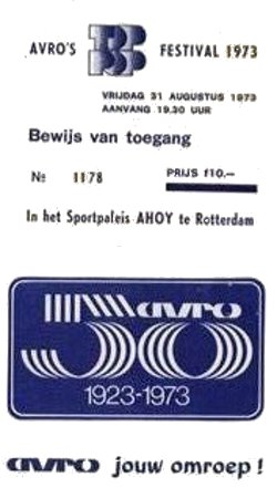 Golden Earring show ticket_1178 Toppop festival Rotterdam